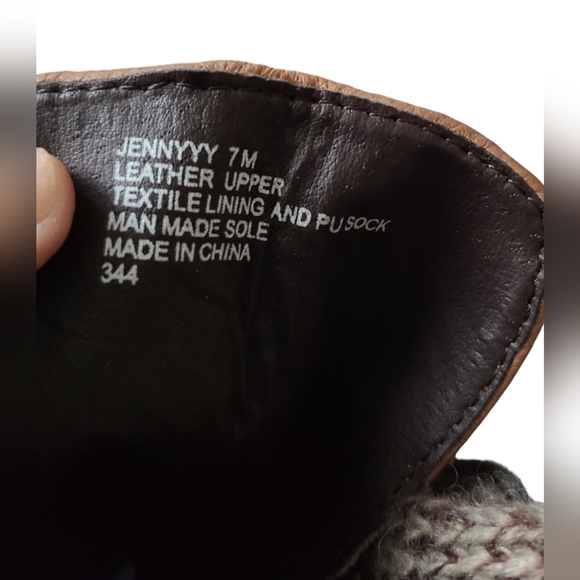 STEVE MADDON JENNYYY BROWN LEATHER COMBAT BOOTS LACE UP & ZIPPER TEXTILE LINING - Picture 5 of 15